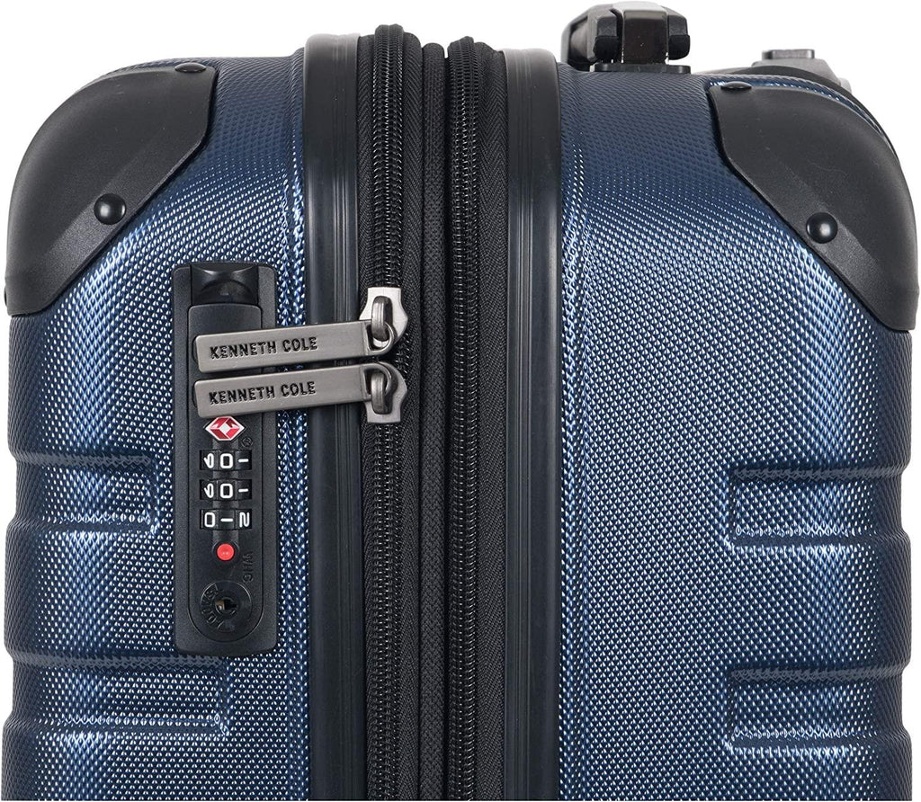 Scott's Corner Hardside Expandable 8-Wheel Spinner TSA Lock Travel Suitcase, Navy, 3-Piece Set (20", 24", &amp; 28")