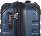 Scott's Corner Hardside Expandable 8-Wheel Spinner TSA Lock Travel Suitcase, Navy, 3-Piece Set (20", 24", &amp; 28")