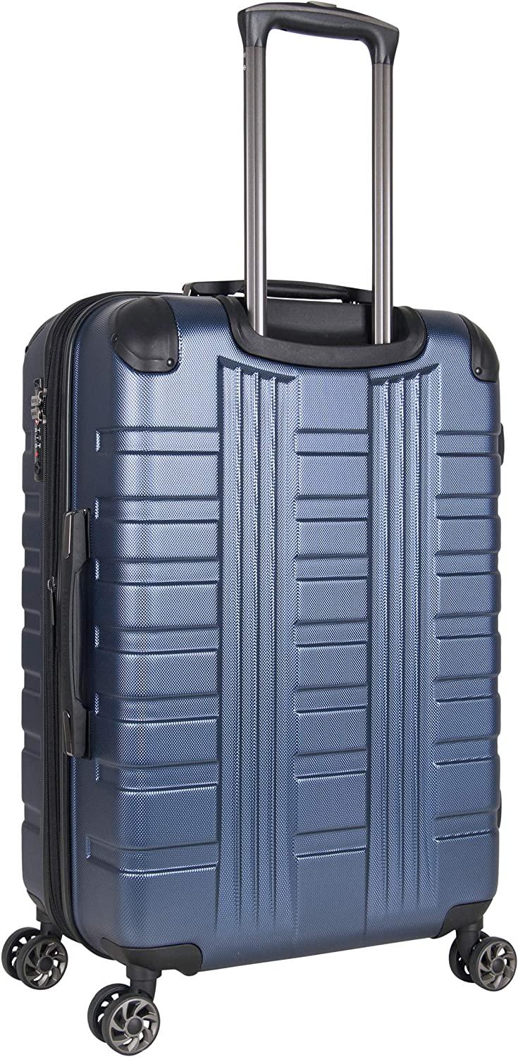 Scott's Corner Hardside Expandable 8-Wheel Spinner TSA Lock Travel Suitcase, Navy, 3-Piece Set (20", 24", &amp; 28")