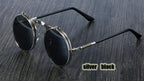 Steampunk Round Metal Double Metal Sunglasses
