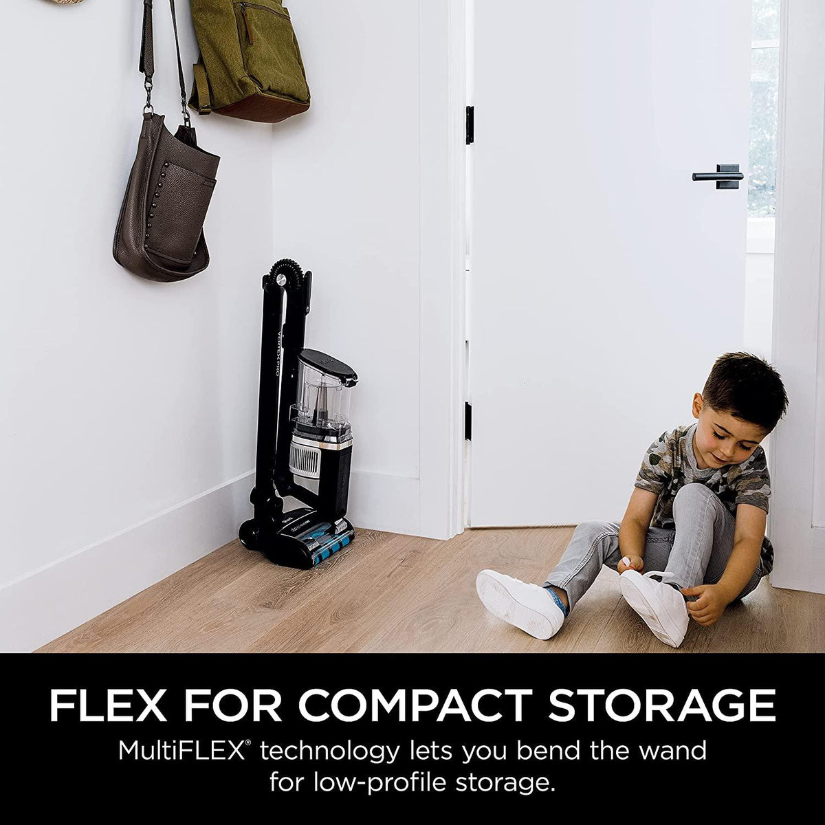 Shark IZ682H Vertex Pro Cordless Stick Vacuum with IQ Display, DuoClean PowerFins &amp; MultiFLEX, Extra Battery, Crevice Tool, Pet Multi-Tool &amp; Anti-Allergen Dusting Brush, 120min Runtime, Black