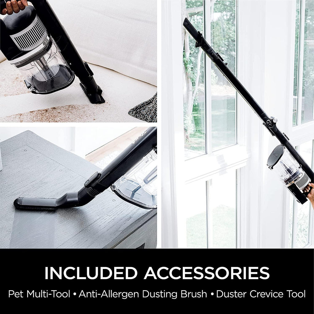 Shark IZ682H Vertex Pro Cordless Stick Vacuum with IQ Display, DuoClean PowerFins &amp; MultiFLEX, Extra Battery, Crevice Tool, Pet Multi-Tool &amp; Anti-Allergen Dusting Brush, 120min Runtime, Black