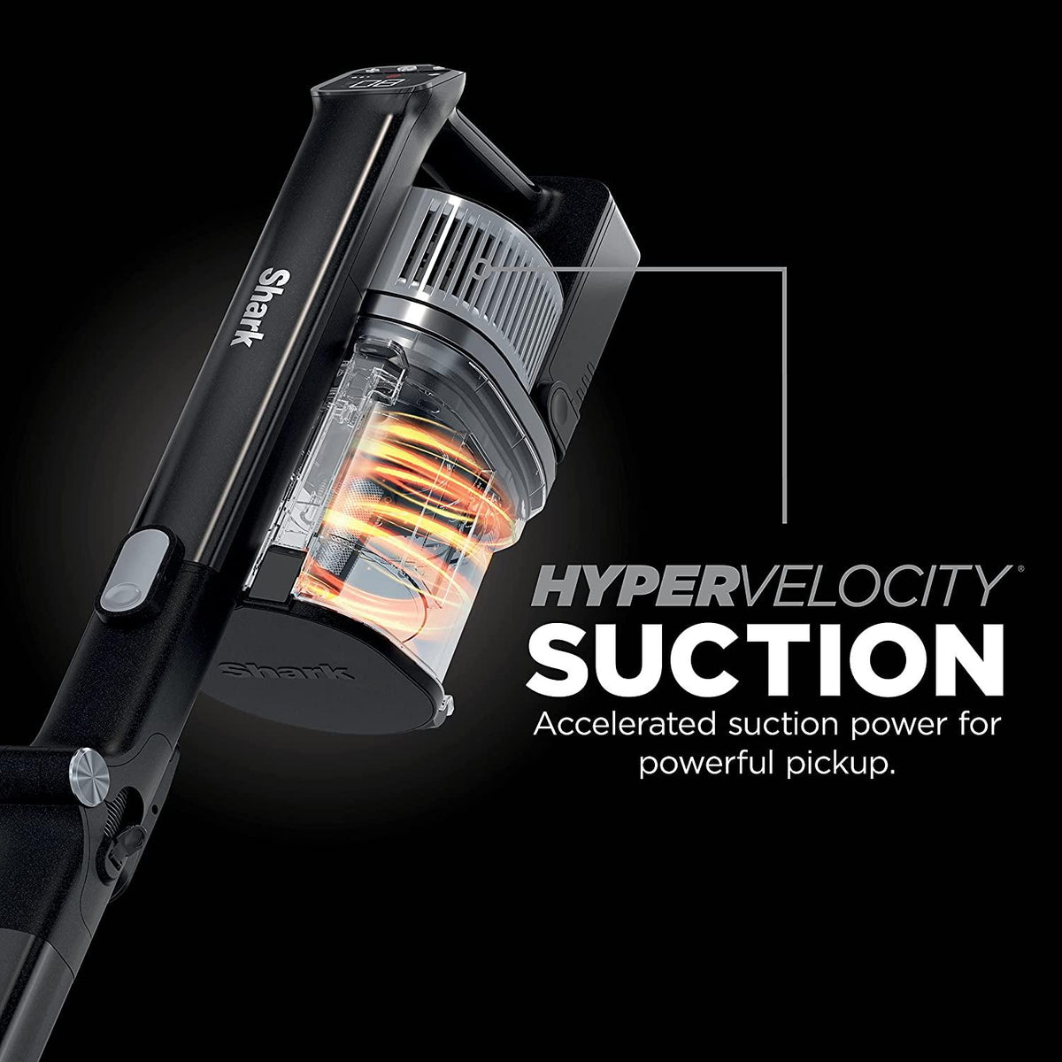 Shark IZ682H Vertex Pro Cordless Stick Vacuum with IQ Display, DuoClean PowerFins &amp; MultiFLEX, Extra Battery, Crevice Tool, Pet Multi-Tool &amp; Anti-Allergen Dusting Brush, 120min Runtime, Black