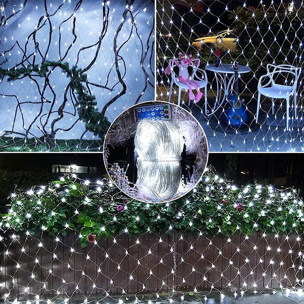 JFNV-108M LED Fairy Light with 8 Controllable Modes,Water-Resistant String Light for Christmas Party Wedding Festival Window Decorations,White,108M