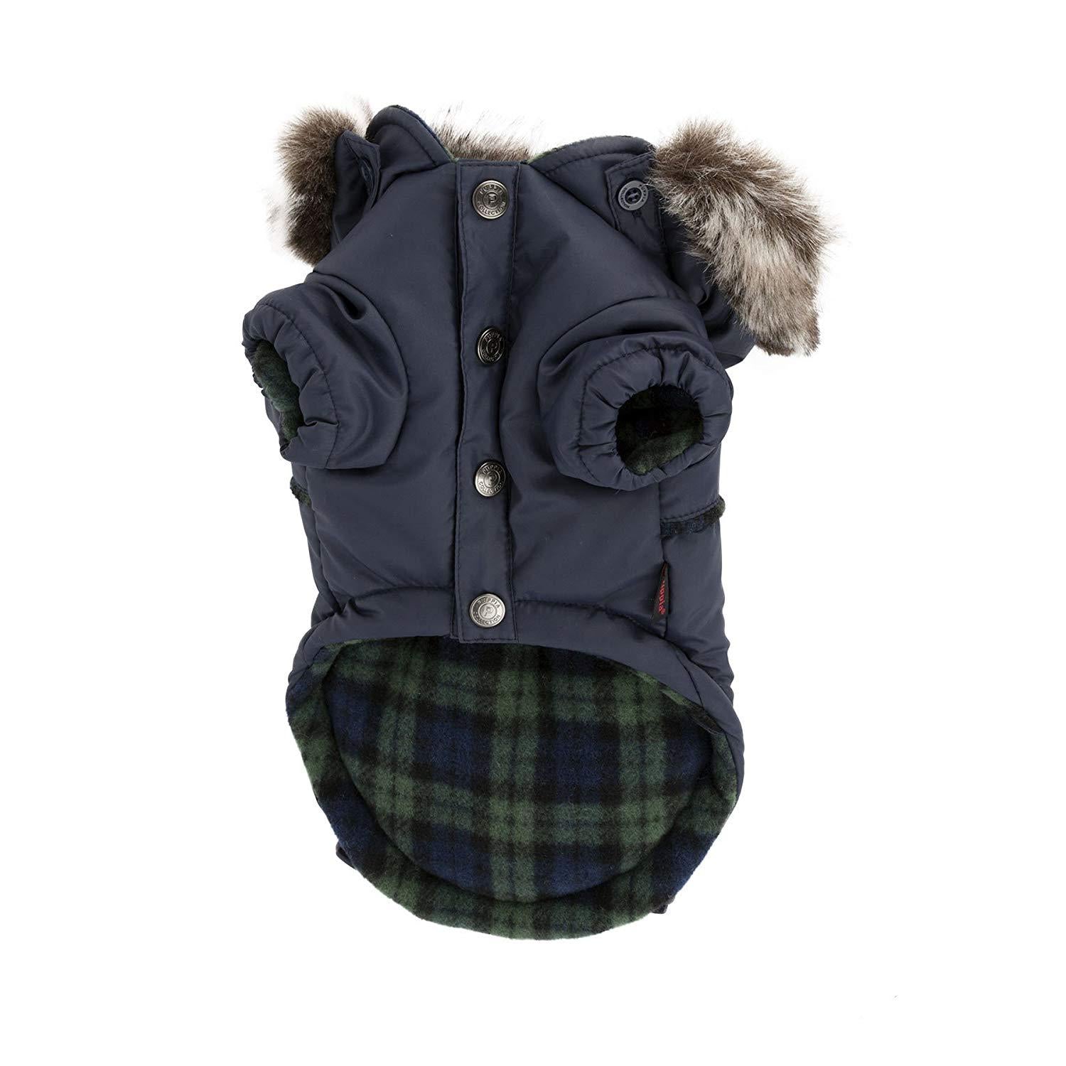 Puppia Authentic Lewis Winter Coat, XX-Large, Navy