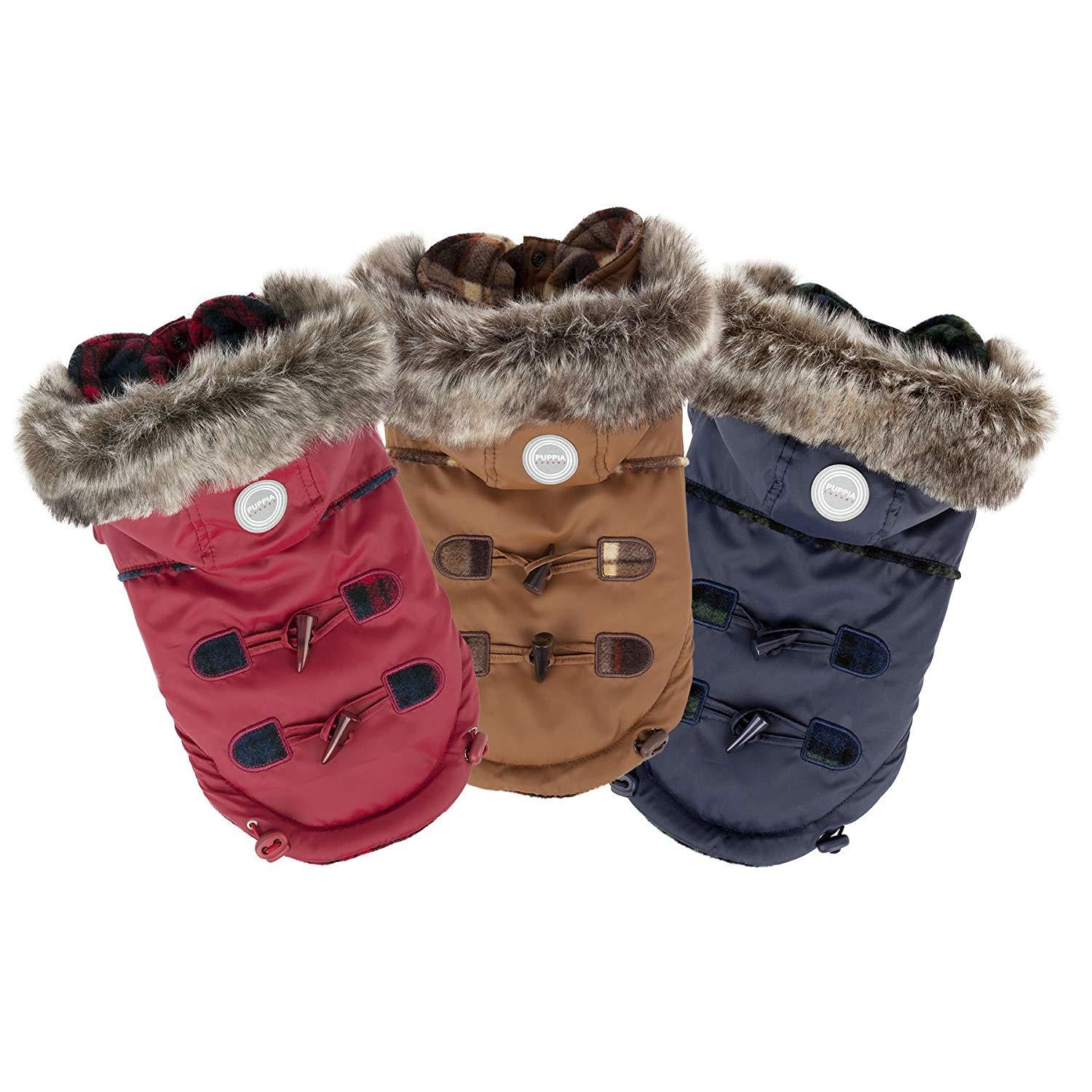 Puppia Authentic Lewis Winter Coat, XX-Large, Navy