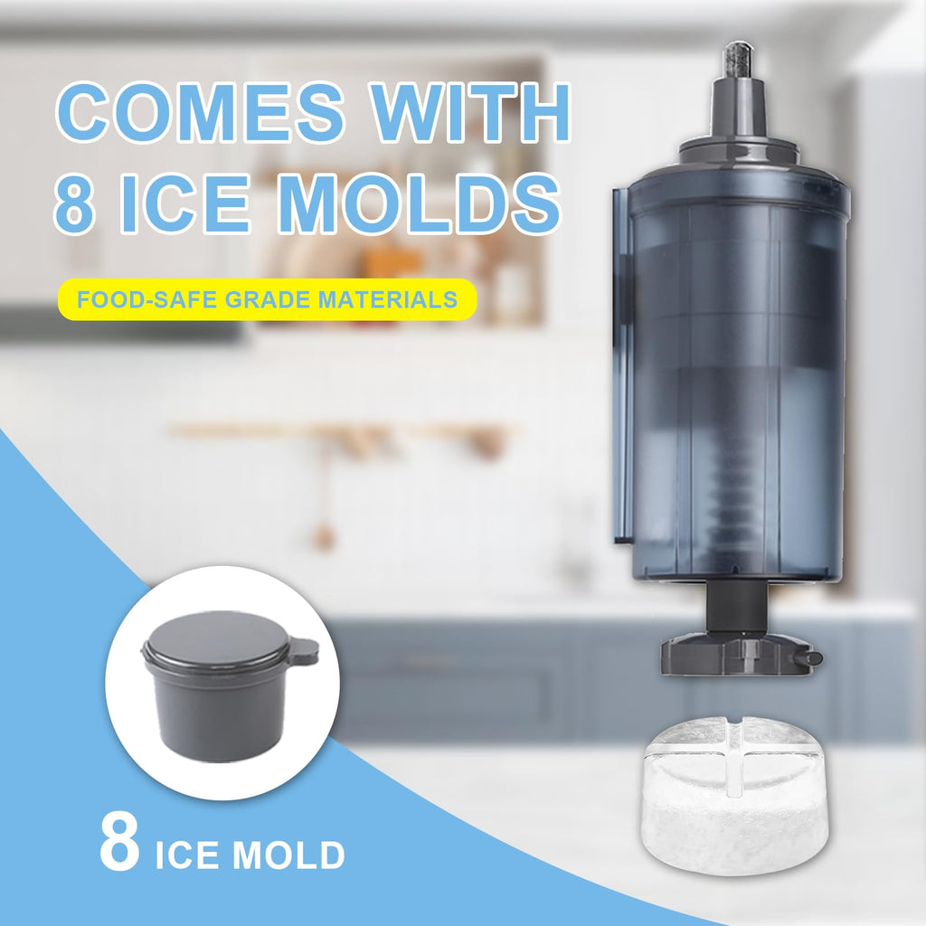Ice Cream Maker & Shaved Ice Attachment for Kitchen aid Mixer,  Accessories Set Includes Shaved Ice Machine with 8 Ice Molds and Ice Cream Gelato Maker for 4.5 Qt & Larger Stand Mixers