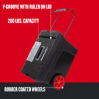 Rolling Tool Box with Wheels, Includes Organizers and Trays, Heavy Duty Plastic, Lockable, 15.2 Inch (CMST33026)