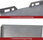 yitamotor 1/2'' universal quick attach mount plate with bottom connector holes &amp; reinforced top bar, compatible with kubota and bobcat skid steers and tractors