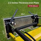 yitamotor 1/2'' universal quick attach mount plate with bottom connector holes &amp; reinforced top bar, compatible with kubota and bobcat skid steers and tractors