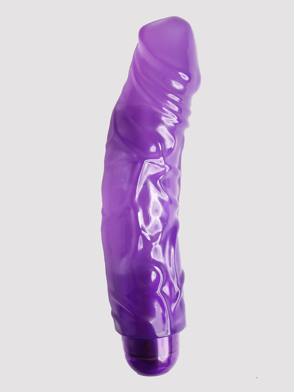 Exotic Diamond 10 Function Extra Girthy Realistic Dildo Vibrator 9 Inch, Purple