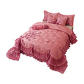 Royal Dreams Ruffle Faux Satin Comforter Set by Tache Home Fashion