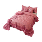 Royal Dreams Ruffle Faux Satin Comforter Set by Tache Home Fashion