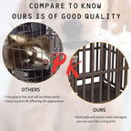 HAIPET Your Pet Nanny 38'' Heavy Duty Dog Crate CaKennel and Playpen Steel Strong Metal for Medium and LarDogs with Patent Lock and Four Lockable Wheels, Black