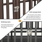 HAIPET Your Pet Nanny 38'' Heavy Duty Dog Crate CaKennel and Playpen Steel Strong Metal for Medium and LarDogs with Patent Lock and Four Lockable Wheels, Black