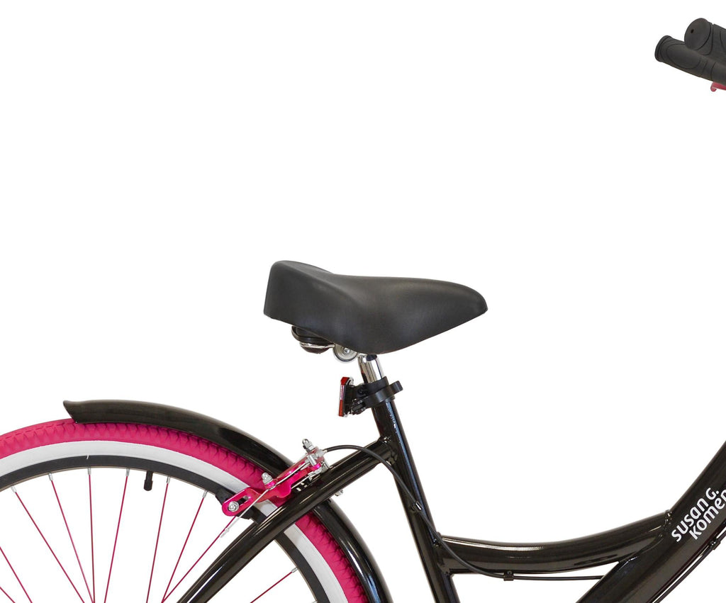 Susan G Komen 26" Women's Cruiser Bike, Black/Pink