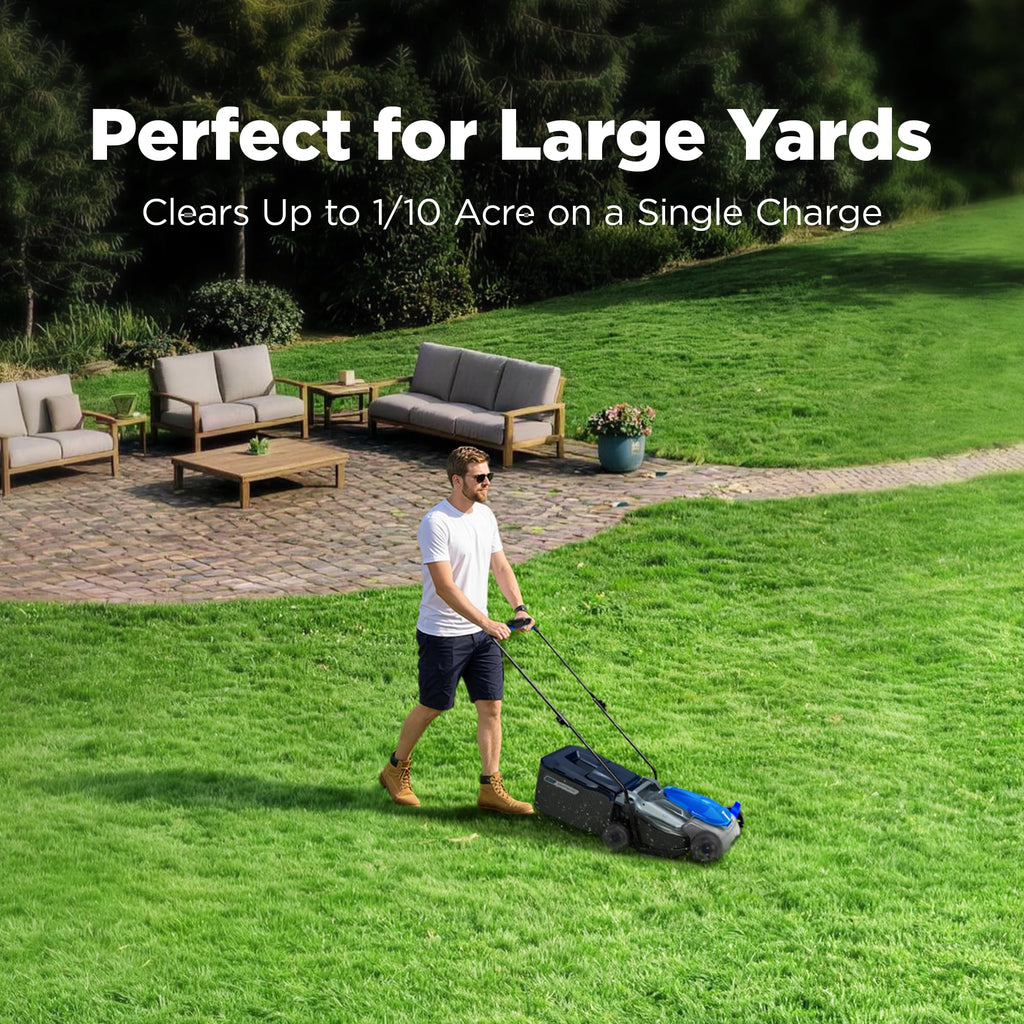 14" Cordless Lawn Mower, 40V Lightweight Push Mower with 4.0Ah Battery &amp; Charger, Ultra-Quiet Motor for Small Yards, Lawn Care, Backyard Maintenance