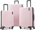 Stratum XLT Expandable Hardside Luggage with Spinner Wheels, Pink Blush, 3-Piece Set (20/24/28)