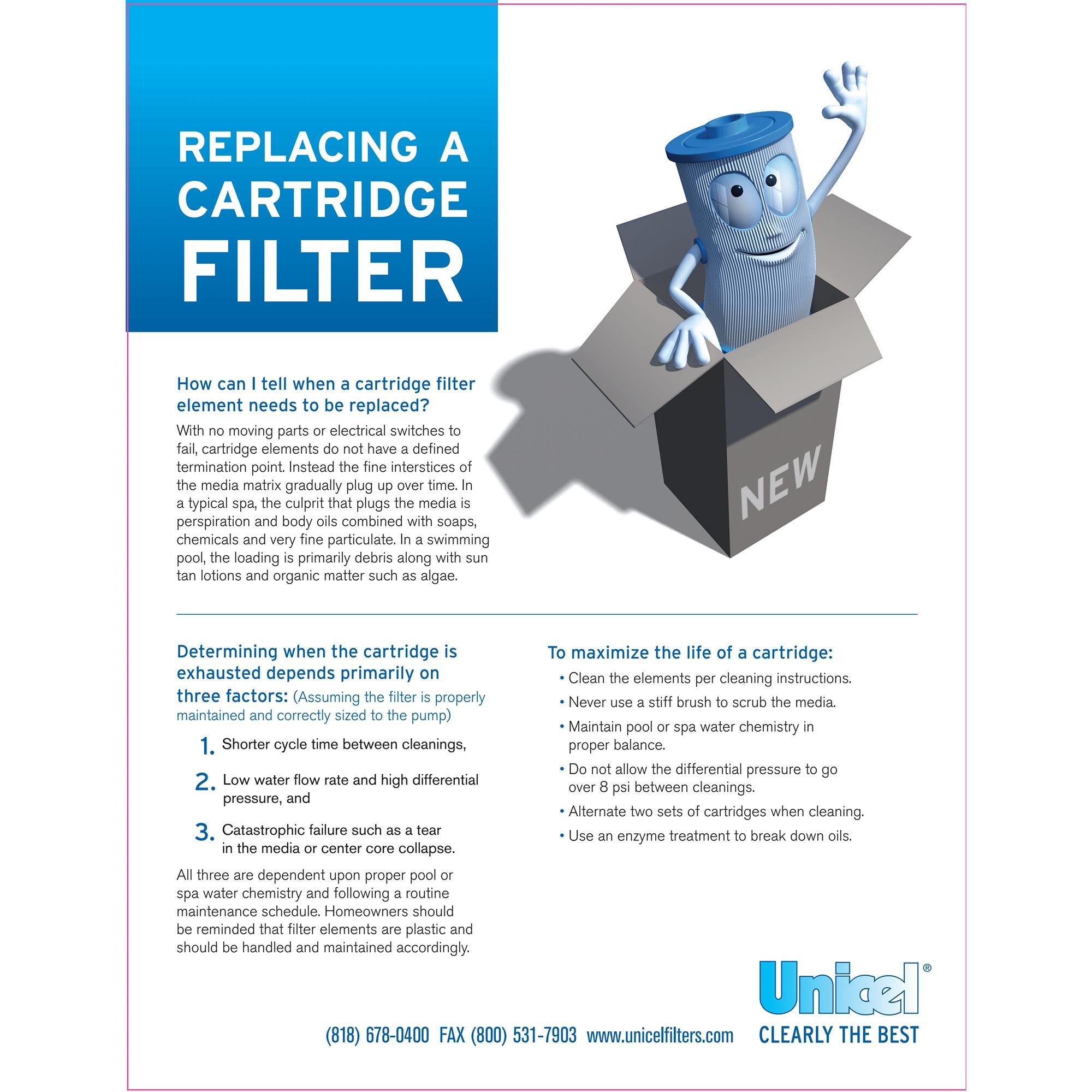unicel c-7472 pac fab/waterway swimming pool filter cartridge (4 pack)