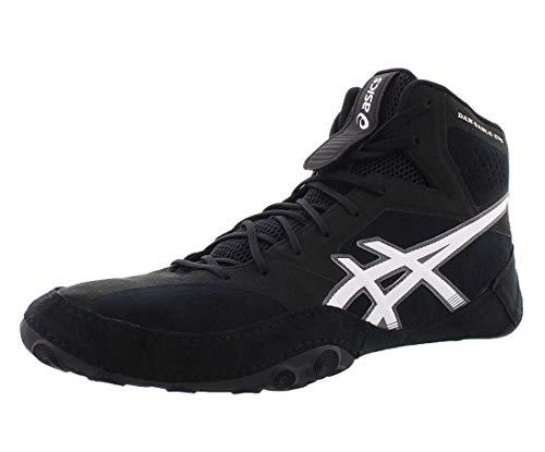 ASICS Men's Dan Gable Evo Wrestling Shoe, Black/White/Carbon, 12 Medium US