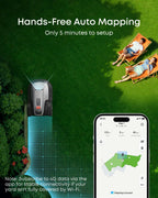 Robot Lawn Mower E15, Auto Mapping,Pure Vision Navigation, Wire RTK Free, Multi-Zone Management, AI 3D Obstacle Avoidance, GPS Anti-Theft, 0.2 Acres, 18° Slope, App Control