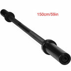 WJHWSX Olympic Weightlifting Barbell, Solid Iron Barbell for Weight Training and Power Lifting閿60-Feet Long, 21-lbs Bar, 2IN Shaft Diameter Black