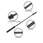WJHWSX Olympic Weightlifting Barbell, Solid Iron Barbell for Weight Training and Power Lifting閿60-Feet Long, 21-lbs Bar, 2IN Shaft Diameter Black