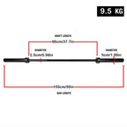 WJHWSX Olympic Weightlifting Barbell, Solid Iron Barbell for Weight Training and Power Lifting閿60-Feet Long, 21-lbs Bar, 2IN Shaft Diameter Black