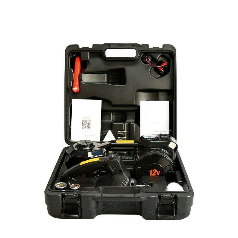 Electric Car Jack Kit 5 Ton with Power Impact Wrench and Tire Inflator Pump Lift