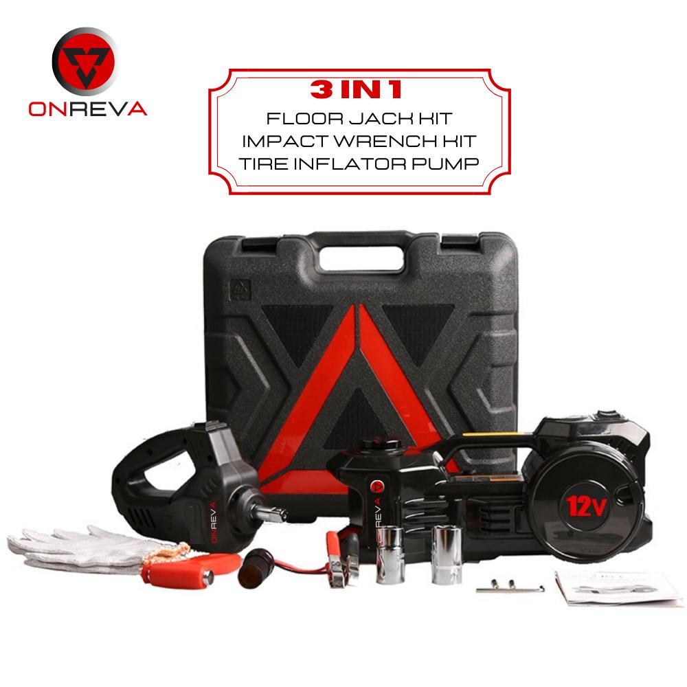 Electric Car Jack Kit 5 Ton with Power Impact Wrench and Tire Inflator Pump Lift