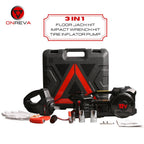 Electric Car Jack Kit 5 Ton with Power Impact Wrench and Tire Inflator Pump Lift