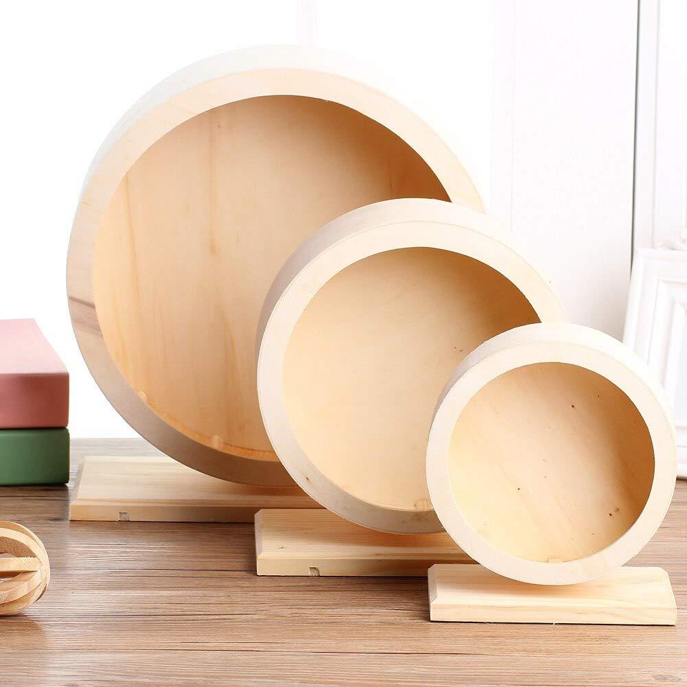 D-4PET Hamster - Wooden Mute Roller Hamster Running Exercise Mouse HedSports Wheel Pet Toy Supplies Hot