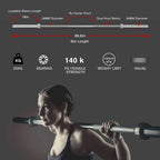 RitFit 7 Ft. Olympic Barbell Bar, General Purpose Weight Bar Suitable for Olympic Lifts and Power Lifts and Bench Press, 500 Lbs., 700 Lbs., 1002 Lbs. Capacity Options