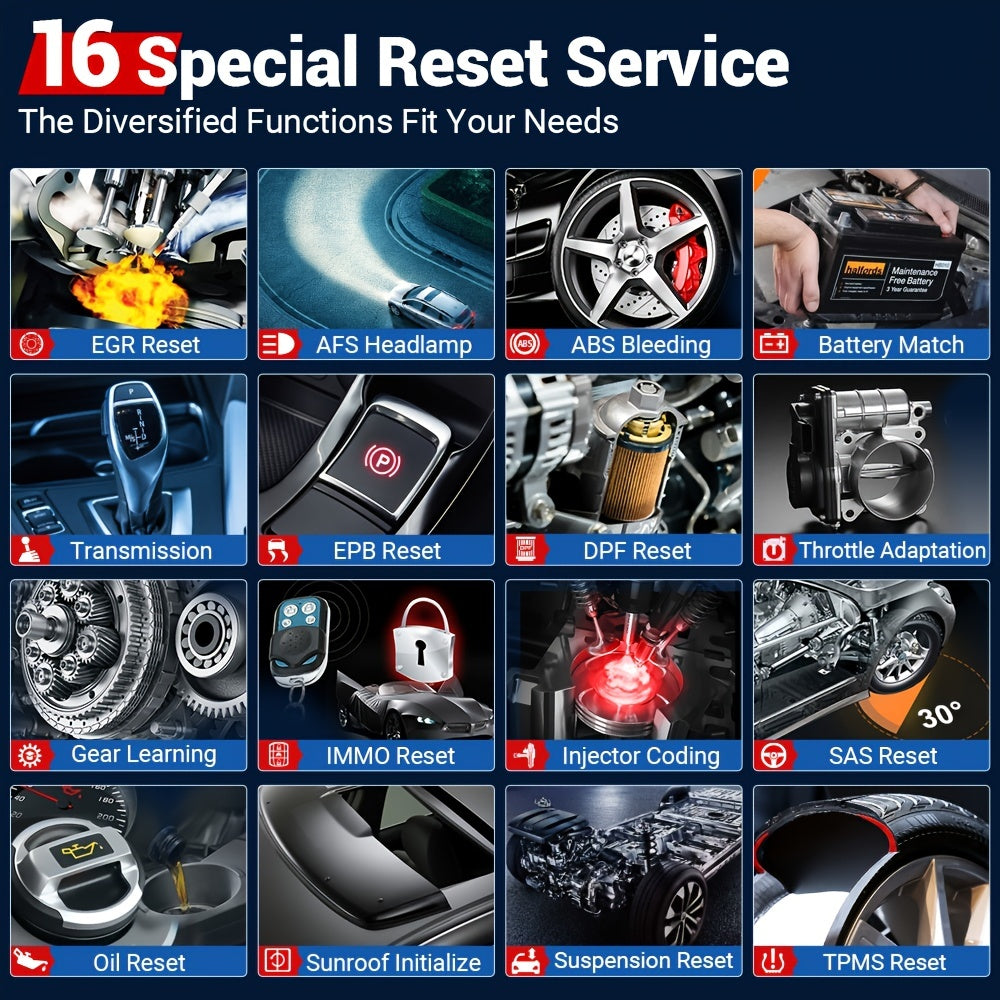 THINKCAR Thinkdiag Full System OBD2 Scanner, All Car 16 Reset Service 1 Year OBD2 Diagnostic Tool Active Test ECU Coding Auto Diagnostic Tool