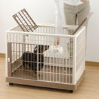 Richell Pet Training Kennel - Off White/