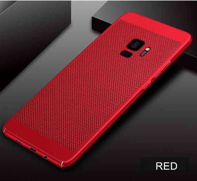 Phone Case - Luxury Ultra Slim Grid Heat Dissipate Shockproof Case For Samsung S8 S9 Plus Note 8 9 s10 plus