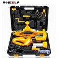 Car Jack Lift 12V 3 Ton Electric Scissor Floor Jack Impact Wrench Tire Tool Kit