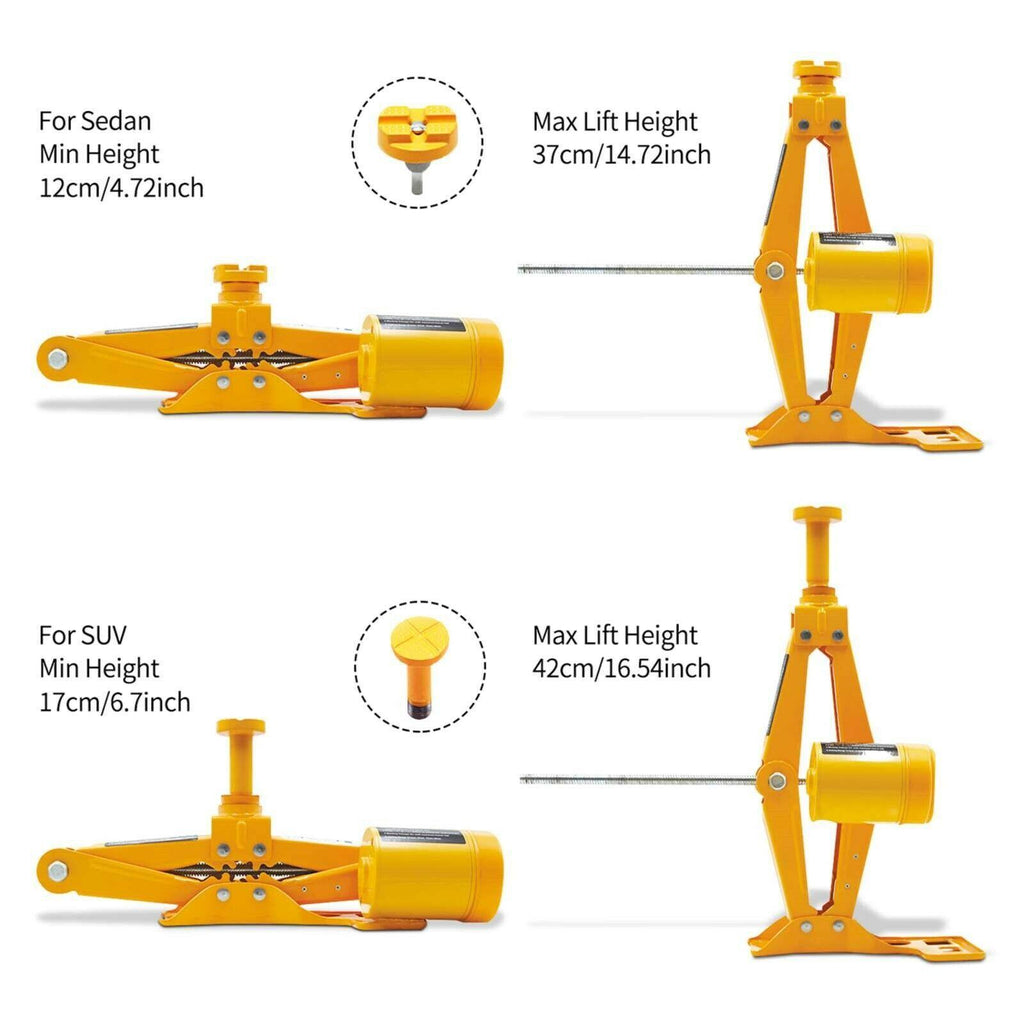 Car Jack Lift 12V 3 Ton Electric Scissor Floor Jack Impact Wrench Tire Tool Kit