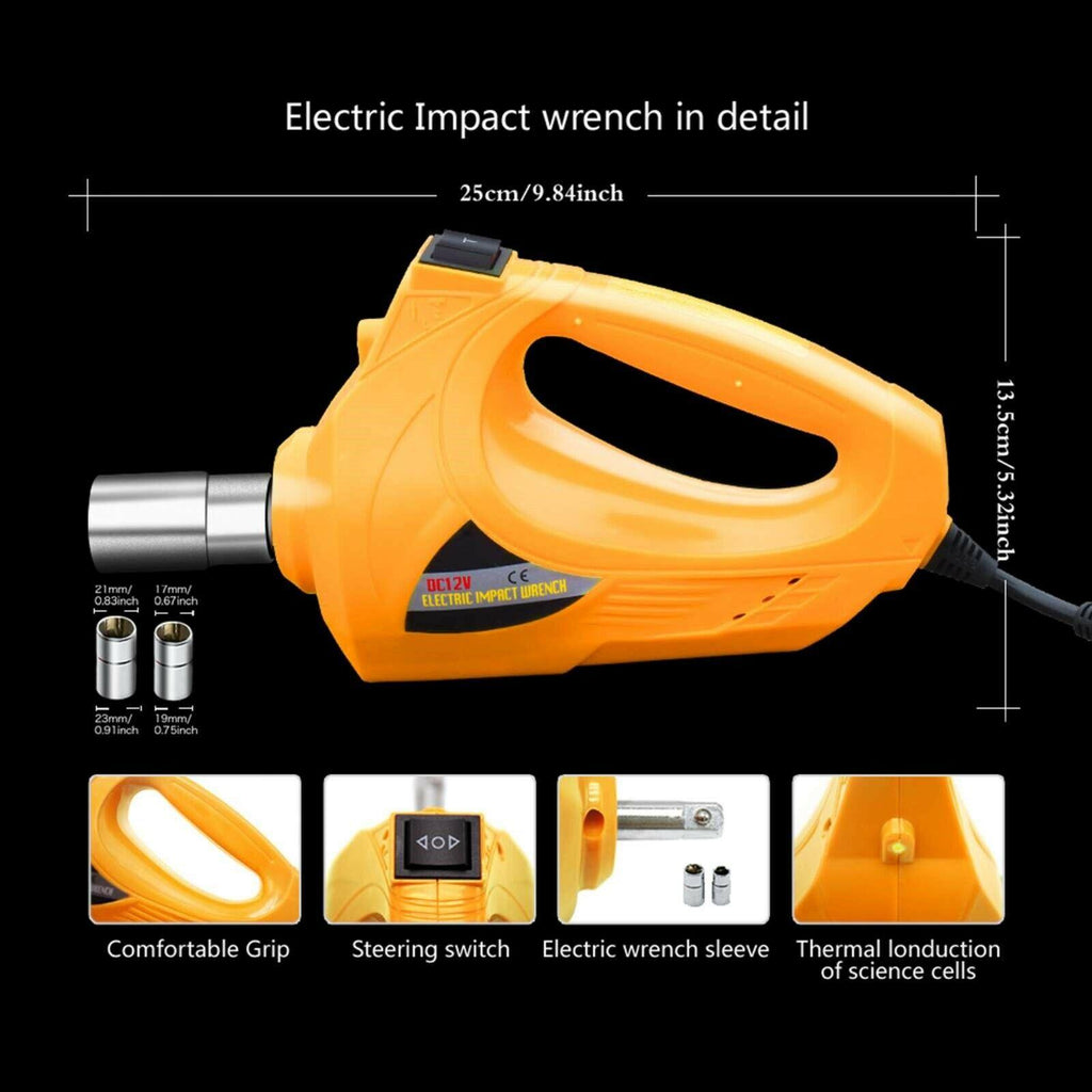Car Jack Lift 12V 3 Ton Electric Scissor Floor Jack Impact Wrench Tire Tool Kit