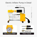 Car Jack Lift 12V 3 Ton Electric Scissor Floor Jack Impact Wrench Tire Tool Kit