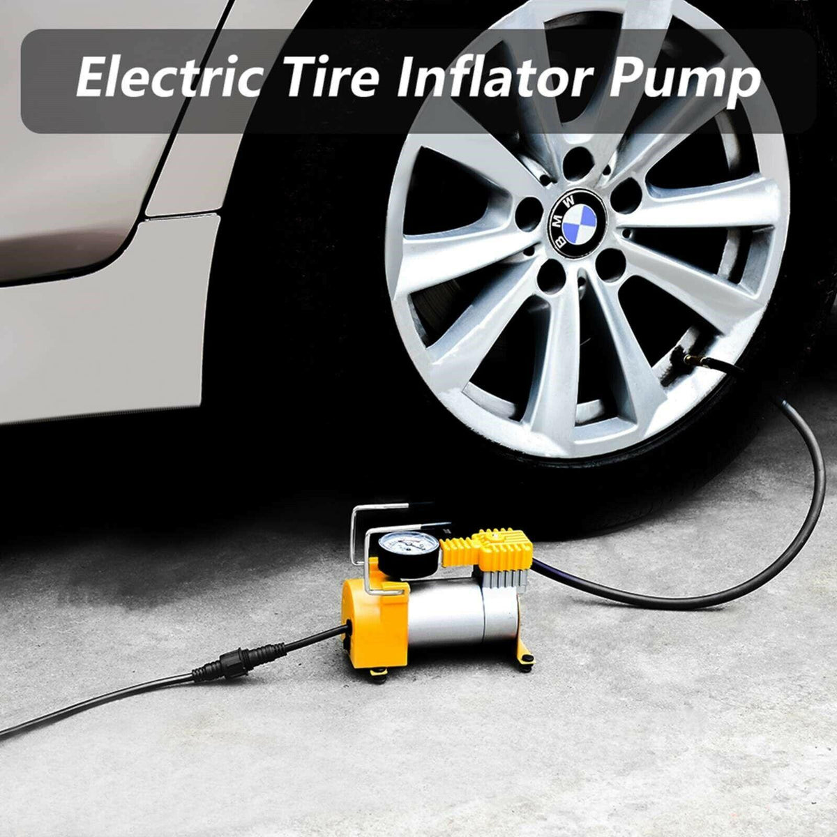 Car Jack Lift 12V 3 Ton Electric Scissor Floor Jack Impact Wrench Tire Tool Kit