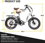 Trekpower 20” Electric Bikes for Adults, Dual Disc Brake Electric Mountain Bike, 500W Motor Electric Bicycle&amp;48V Removable Lithium Battery, (Black/Silver)