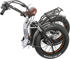 Trekpower 20” Electric Bikes for Adults, Folding Dual Disc Brake Electric Bike, 500W Motor Electric Bicycle&amp;48V Removable Lithium Battery, (Silver/Black)