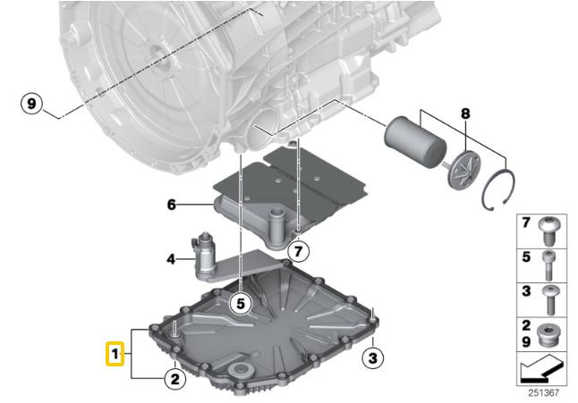 Genuine BMW Petrol Dual Clutch Transmission Gearbox Oil Pan Cover 28108070791