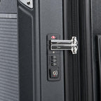 Platinum Elite Hardside Expandable Spinner Wheel Luggage TSA Lock Hard Shell Polycarbonate Suitcase, Shadow Black, Carry-on 21-Inch