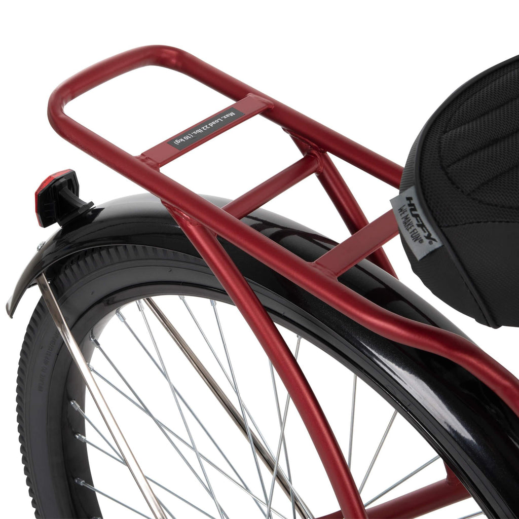 Huffy 26 In. Nel Lusso Men's Classic Beach Cruiser Bike, Mirror Red