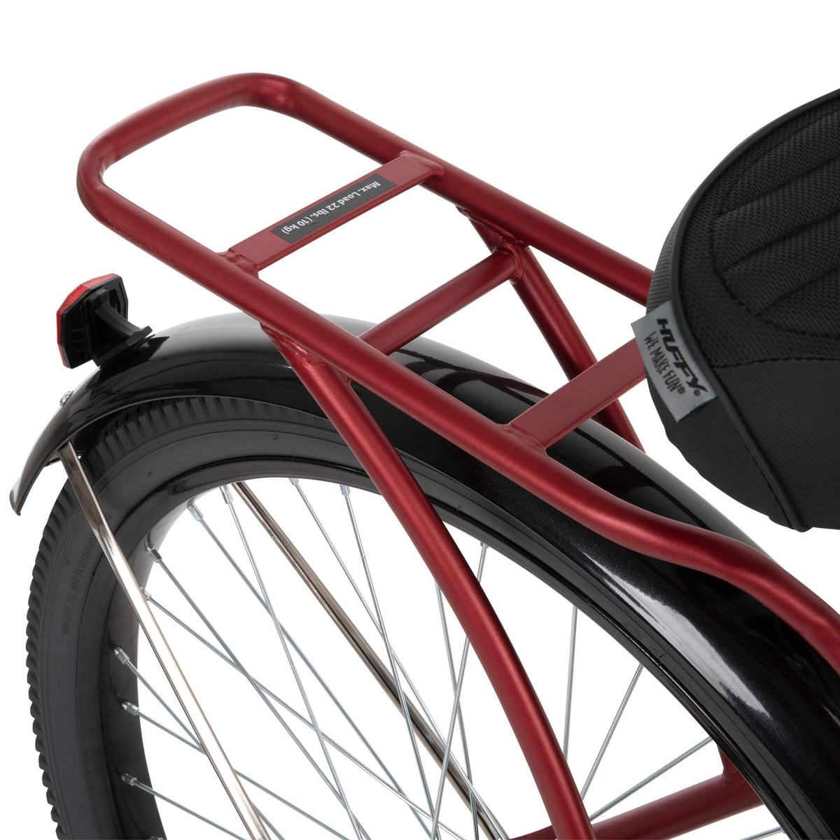 Huffy 26 In. Nel Lusso Men's Classic Beach Cruiser Bike, Mirror Red