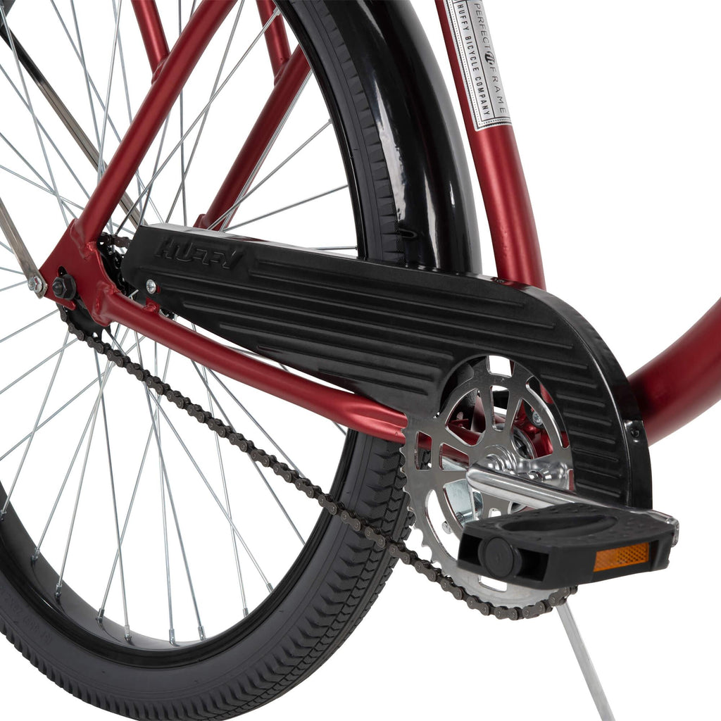 Huffy 26 In. Nel Lusso Men's Classic Beach Cruiser Bike, Mirror Red