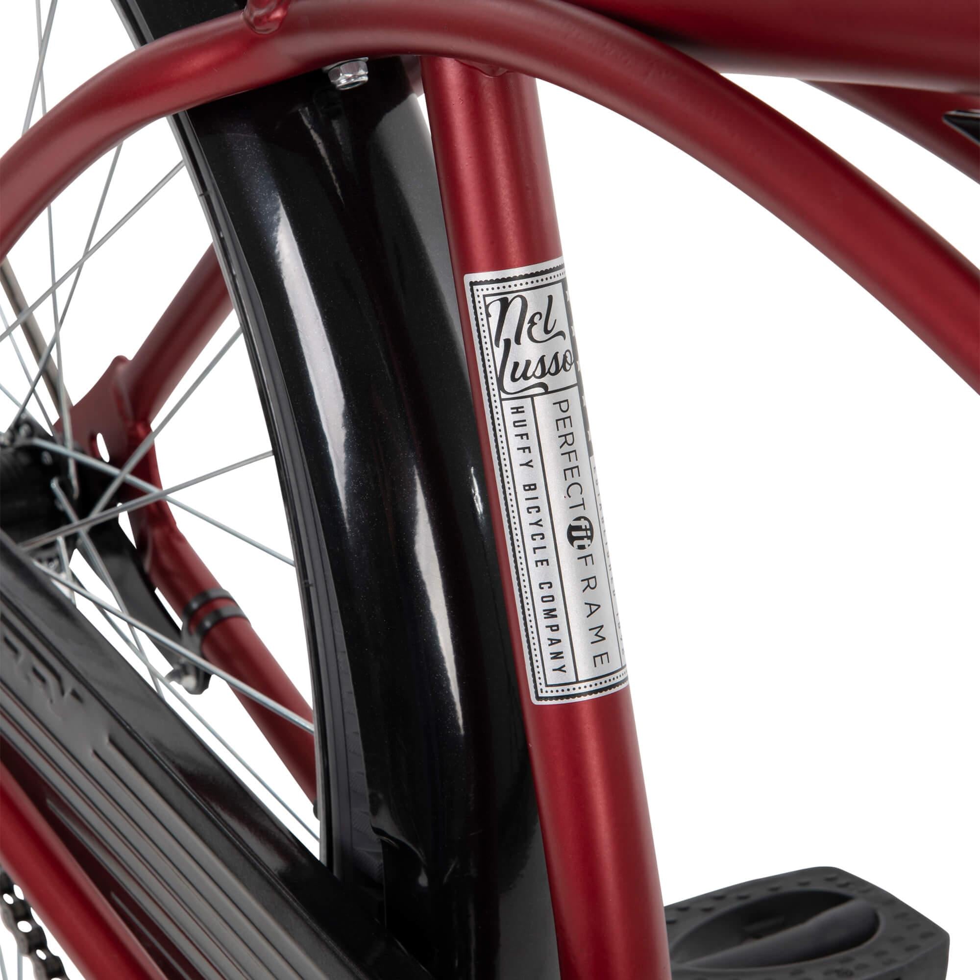 Huffy 26 In. Nel Lusso Men's Classic Beach Cruiser Bike, Mirror Red