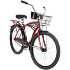 Huffy 26 In. Nel Lusso Men's Classic Beach Cruiser Bike, Mirror Red